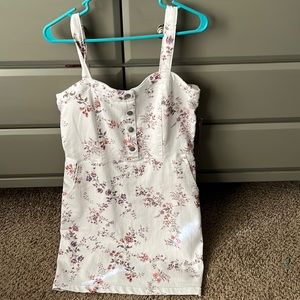 No Boundaries Floral Denim Dress